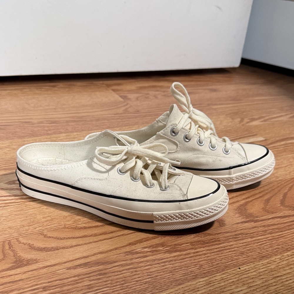 Converse Cream Slip-On Sneakers